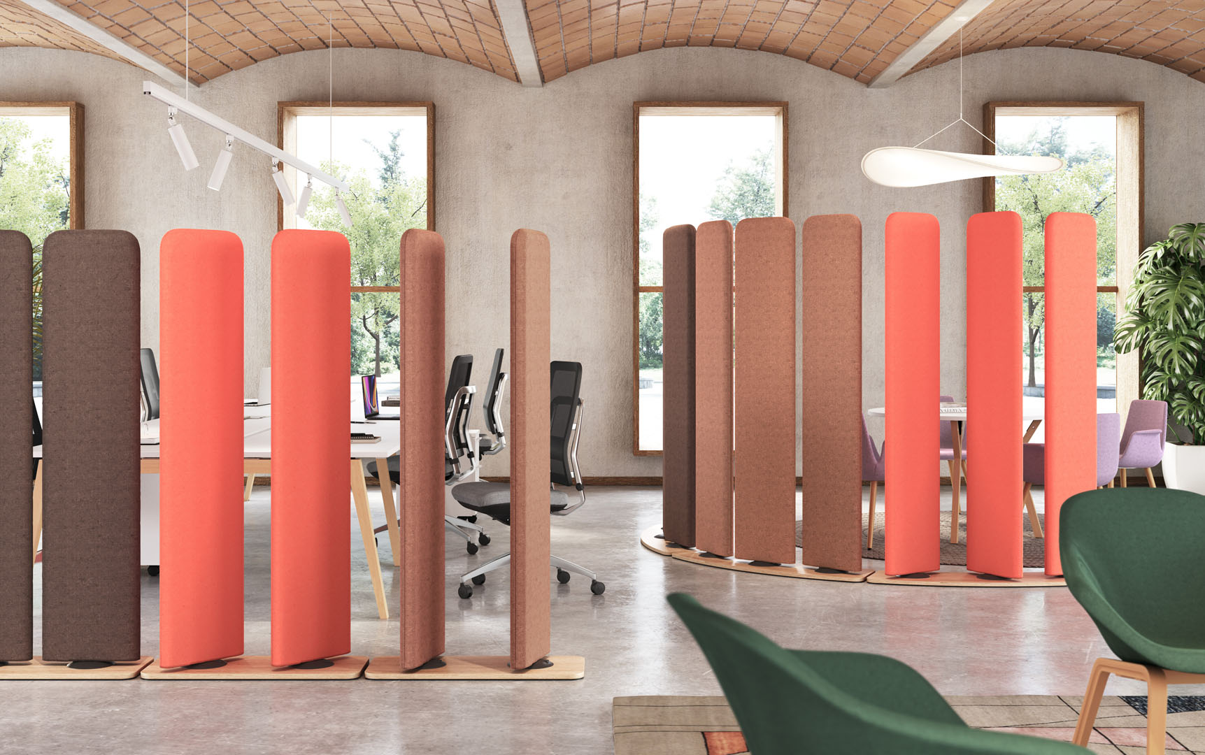 Panneau acoustique coloré