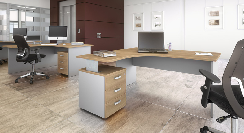 BUREAU COMPACT TONO + CAISSON PORTEUR